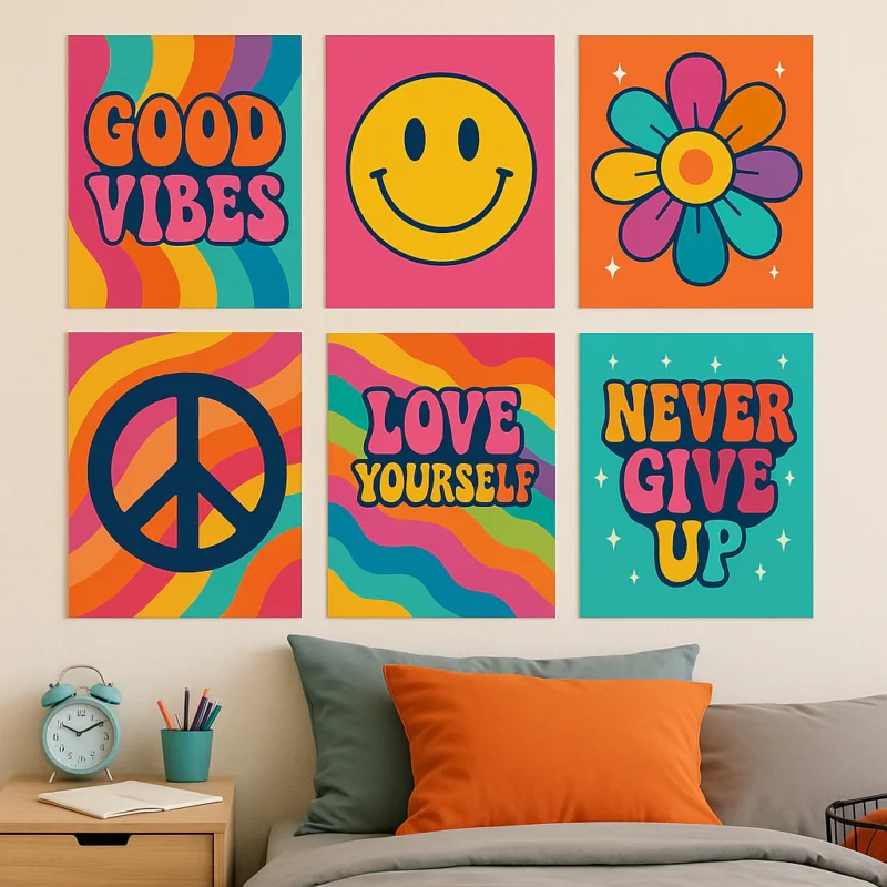 Vibrant Pop Art Wall Decor in a Modern Teen Bedroom