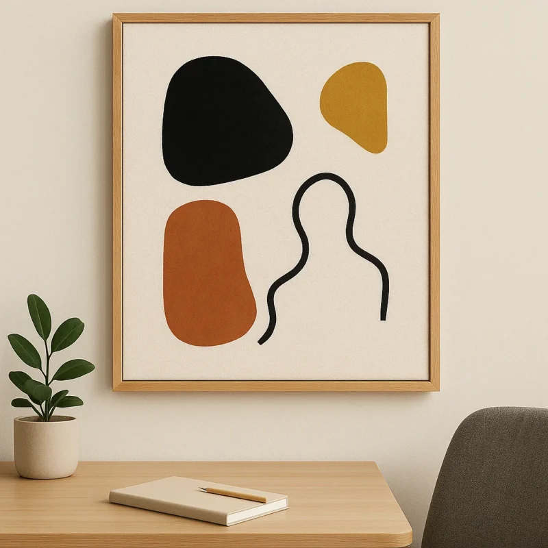 Minimalist Geometric Wall Prints for Workspace Decor