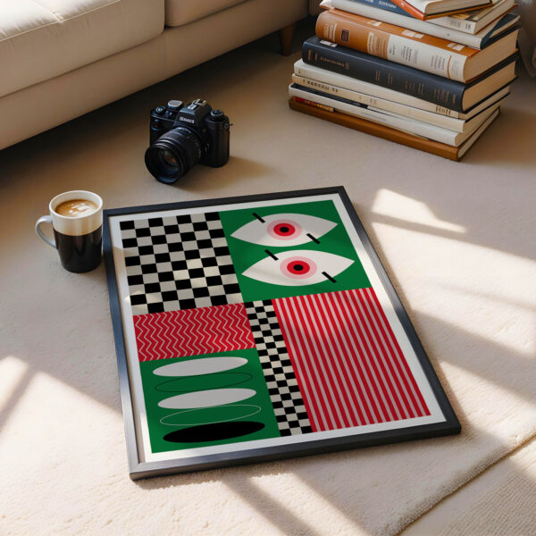 Bauhaus Eyes Poster – Mid Century Wall Art