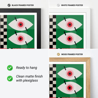 Bauhaus Eyes Poster – Mid Century Wall Art