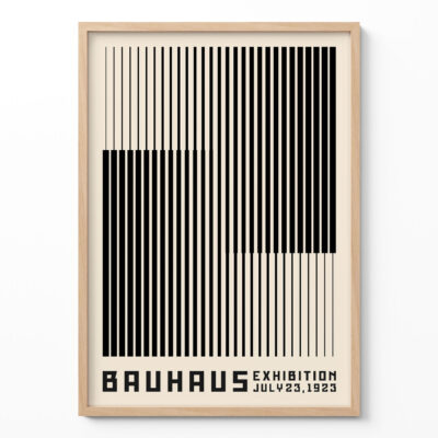Bauhaus Black and White Poster – Modern Art Print