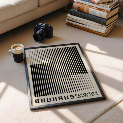 Bauhaus Black and White Poster – Modern Art Print