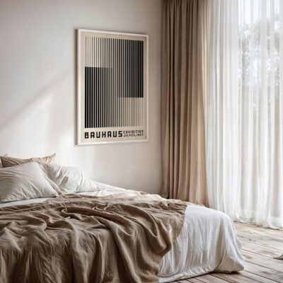 Bauhaus Black and White Poster – Modern Art Print