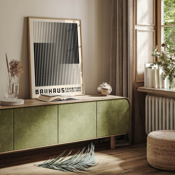 Bauhaus Black and White Poster – Modern Art Print