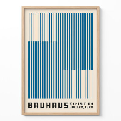 Bauhaus Poster Blue – Geometric Wall Art