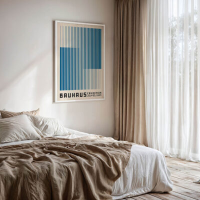 Bauhaus Poster Blue – Geometric Wall Art