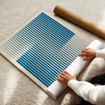 Bauhaus Poster Blue – Geometric Wall Art