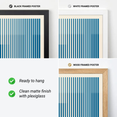 Bauhaus Poster Blue – Geometric Wall Art