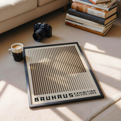 Bauhaus Poster Framed – Minimalist Wall Art