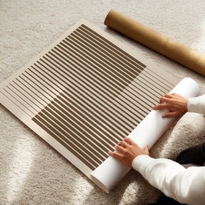 Bauhaus Art Print – Brown Stripes