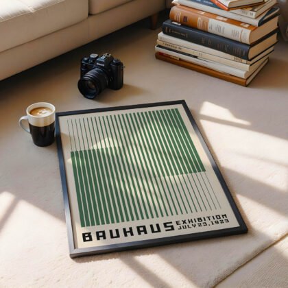 Bauhaus Art Print – Green Stripes