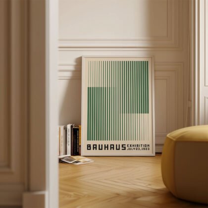 Bauhaus Art Print – Green Stripes