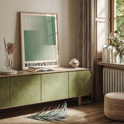 Bauhaus Art Print – Green Stripes