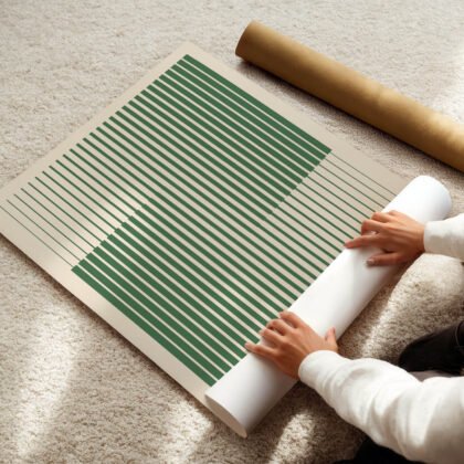 Bauhaus Art Print – Green Stripes