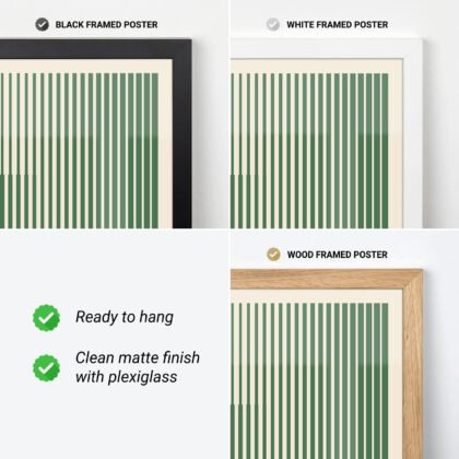 Bauhaus Art Print – Green Stripes