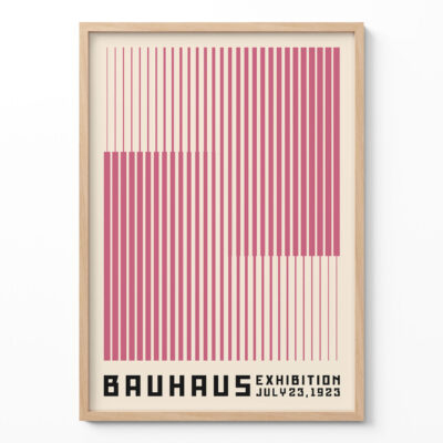 Bauhaus Exhibition 1923 – Pink Abstract Wall Art
