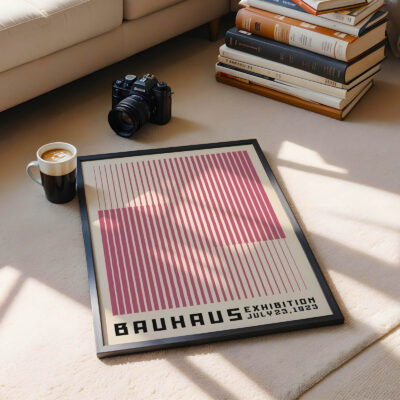 Bauhaus Exhibition 1923 – Pink Abstract Wall Art