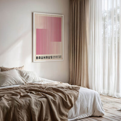 Bauhaus Exhibition 1923 – Pink Abstract Wall Art