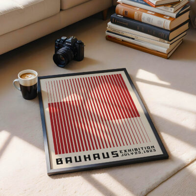 Bauhaus Exhibition 1923 – Red Geometric Wall Art