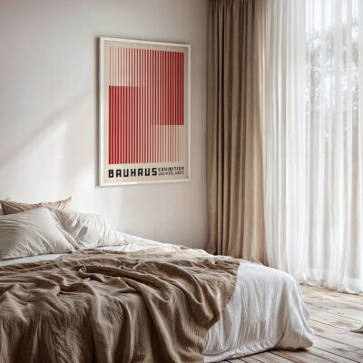 Bauhaus Exhibition 1923 – Red Geometric Wall Art