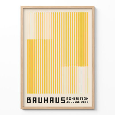Bauhaus Museum Poster Yellow – Mid Century Wall Art