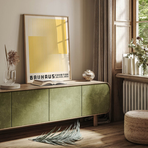 Bauhaus Museum Poster Yellow – Mid Century Wall Art
