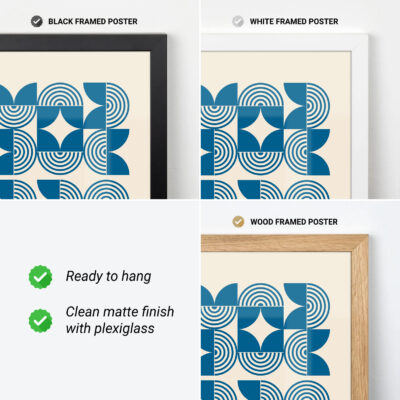 Bauhaus Poster Blue – Minimalist Retro Print