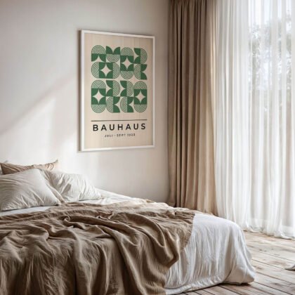 Bauhaus Wandbild – Grünes Feld