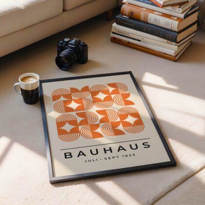 Bauhaus Wandbild – Oranges Feld