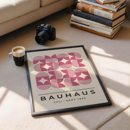Bauhaus Wandbild – Rosa Feld