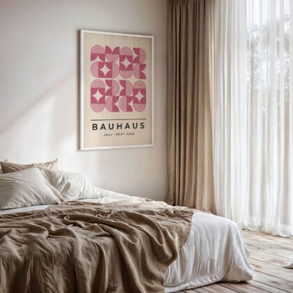 Bauhaus Wandbild – Rosa Feld