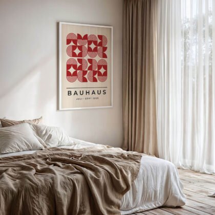 Bauhaus Wandbild – Rotes Feld