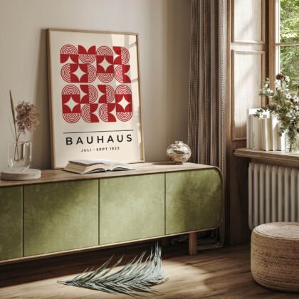Bauhaus Wandbild – Rotes Feld