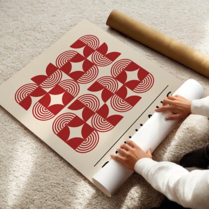 Bauhaus Wandbild – Rotes Feld