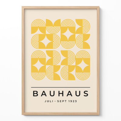 Bauhaus Poster Art Line Harmony Yellow – Modern Art Print