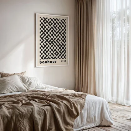 Geometric Bauhaus Wall Art – Black Slow Motion