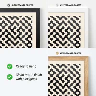 Bauhaus Black and White Poster – Minimalist Retro Print