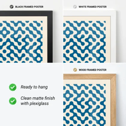 Bauhaus Wandbild – Blaues Muster