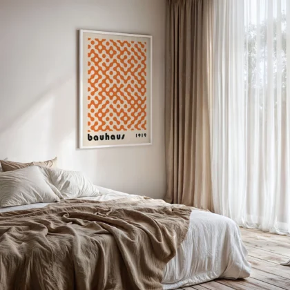 Bauhaus Wandbild – Oranges Muster