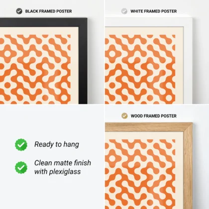 Bauhaus Wandbild – Oranges Muster