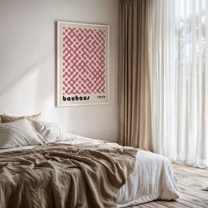 Bauhaus Wandbild – Rosa Muster