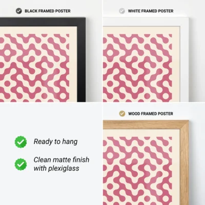 Bauhaus Art Poster Dot Flow Pink – Modern Art Print