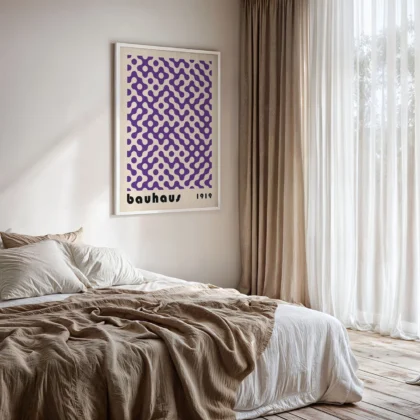 Geometric Bauhaus Wall Art – Purple Slow Motion