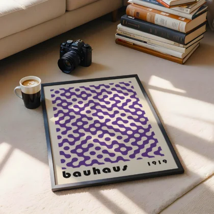 Geometric Bauhaus Wall Art – Purple Slow Motion