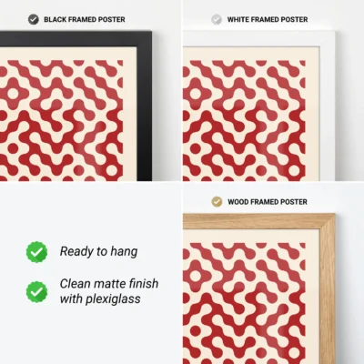 Bauhaus Art Poster Dot Flow Red – Modern Wall Art