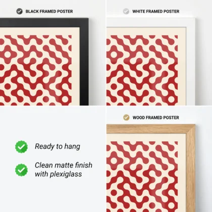 Geometric Bauhaus Wall Art – Red Slow Motion