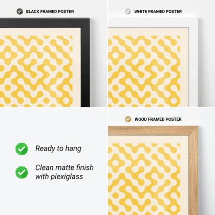 Geometric Bauhaus Wall Art – Yellow Slow Motion