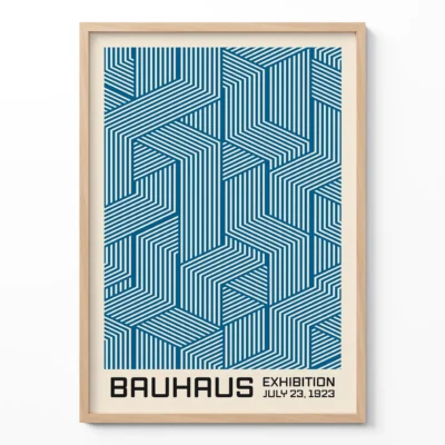 Bauhaus Blue Poster – Abstract Wall Art