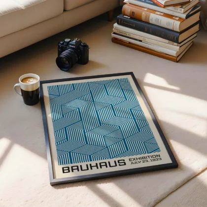 Bauhaus paveikslas – Mėlynų linijų žaismas
