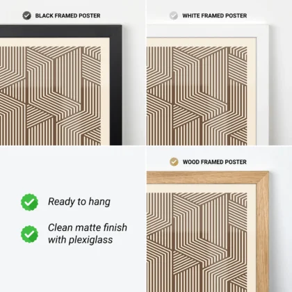 Bauhaus Wandbild – Linienspiel Braun